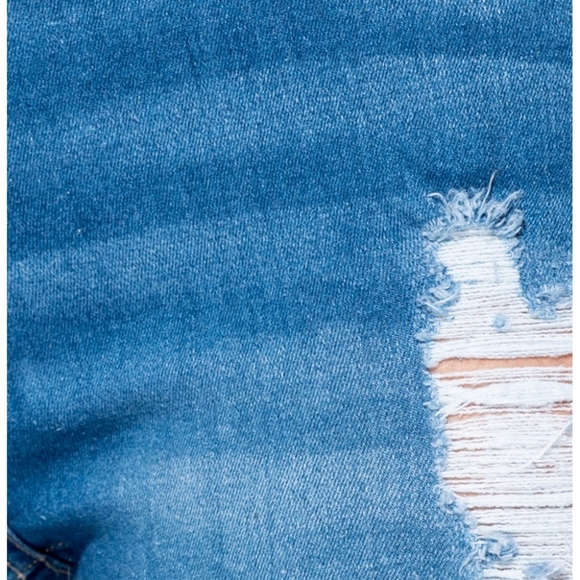 Distressed Frayed Hem High Waist Jeans - Picture 7 of 8